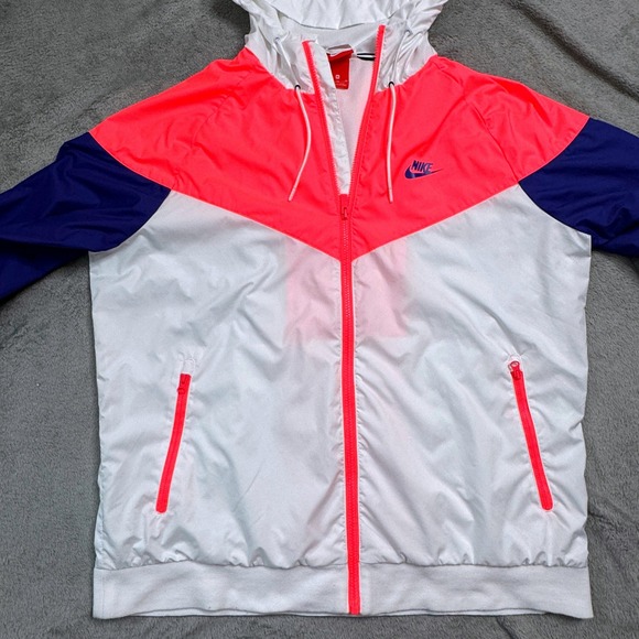 Vintage Nike Windrunner Jacket Men's XL Colorblock Hooded Zip Up Activewear - Picture 2 of 11